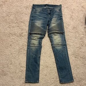 Stylish Distressed Blue Skinny Jeans